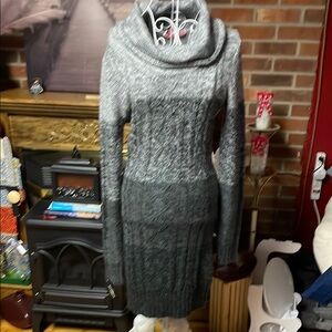 Derek Heart Charcoal Cowl Neck Sweater